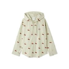 【UNISEX】チェリー柄シャツパーカ