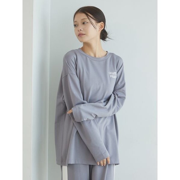 ジェラートピケ　接触冷感　ベアワンポイントTシャツ＆ロングパンツ セール】【ONLINE限定】【接触冷感】ベアワンポイントTシャツ&ロング