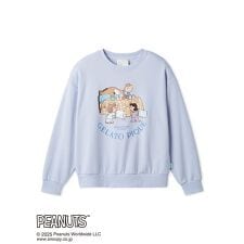 【PEANUTS】オリジナルアート ワンポイント裏毛プルオーバー