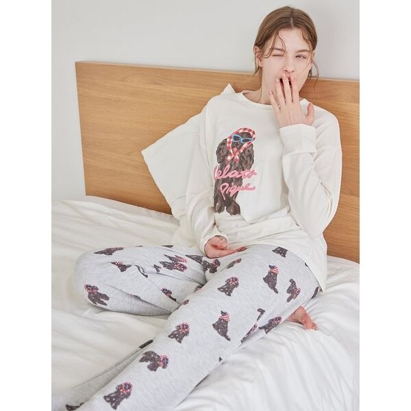 スカーフDOG柄ロングパンツ | ジェラート ピケ(gelato pique) | マルイ