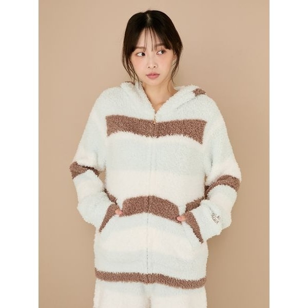 ジェラートピケ　アーバンチェリー柄　サテンシャツ　サテンロングパンツ ラッピング済み】アーバンチェリー柄サテンシャツ＆ロングパンツSET