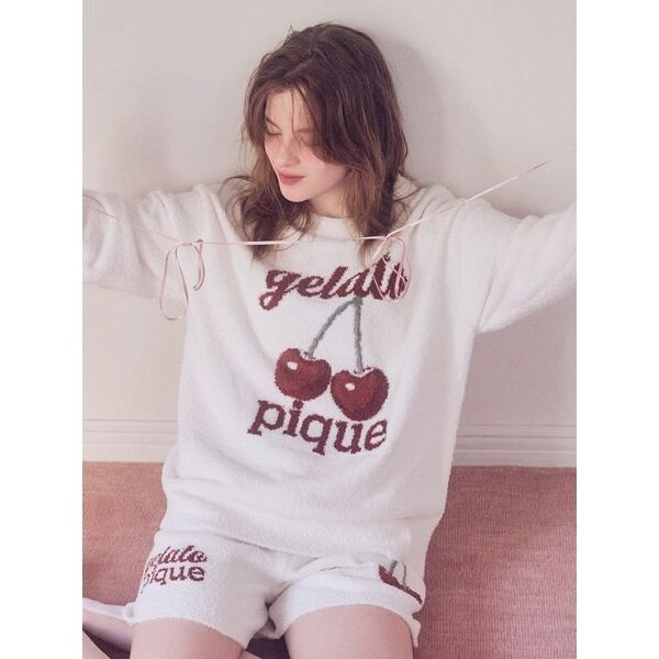 ONLINE限定カラーあり】ベビモコチェリージャガードプルオーバー