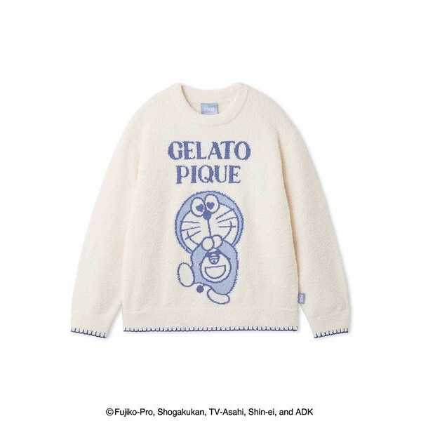 パウダーメランジベアジャガードプルオーバー&ロングパンツSET