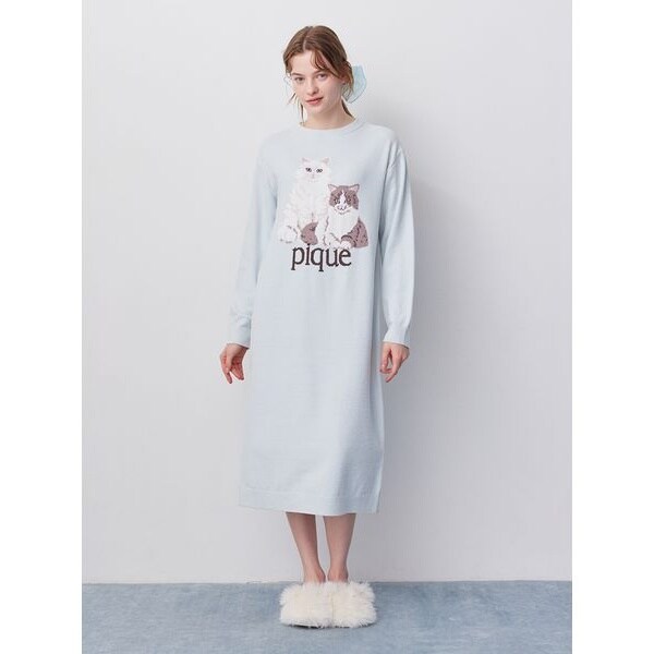 エアリーモコキャットジャガードワンピース | ジェラート ピケ(gelato