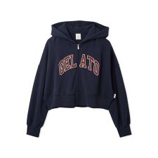 カレッジロゴ裏毛パーカ