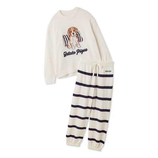 ONLINE限定】【UNISEX】エアリーモコプレイフルDOGジャガードプル