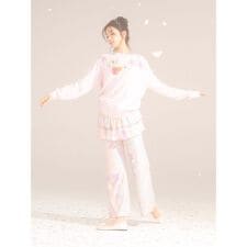 【kansai yamamoto】【レディース】リブフリルロングパンツ