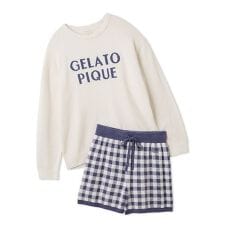 ロゴプルオーバー&チェックショートパンツセット
