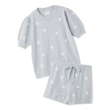 【ONLINE限定】エアリーモコハートジャガードプルオーバー&ショートパンツセット