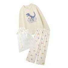 【ラッピング済み】エアリーモコダイナソージャガードプルオーバー&総柄ロングパンツSET