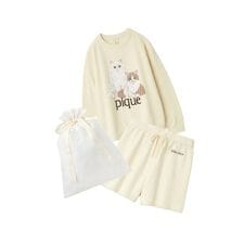 【ラッピング済み】エアリーモコキャットジャガードプルオーバー＆ショートパンツSET