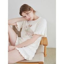 エアリーモコ裾フリルショートパンツ