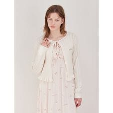 エアリーモコ柄編みカーディガン