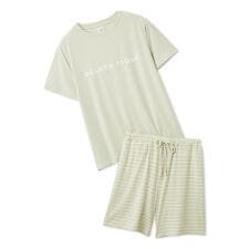 レーヨンロゴTシャツ&ボーダーハーフパンツセット