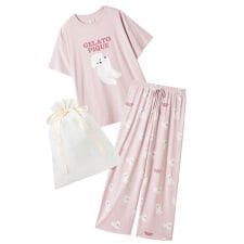 【ラッピング済み】ドッグワンポイントTシャツ&ロングパンツSET
