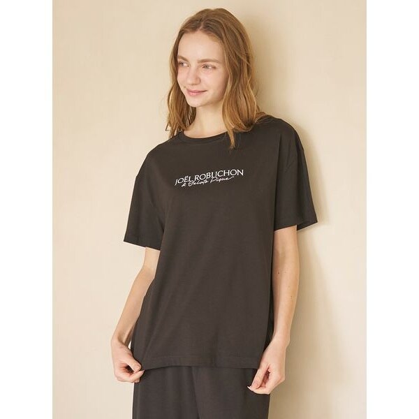 【極美品】ジェラートピケ JOEL ROBUCHON 接触冷感 ルームウェア JOEL ROBUCHON】【持続冷感】ロゴプリントTシャツ | ジェラート ピケ