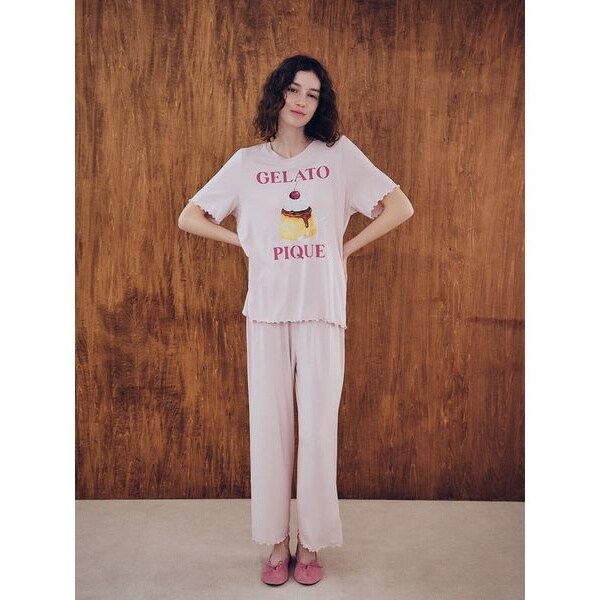 ONLINE限定】【接触冷感】プリンワンポイントTシャツ&ロングパンツ
