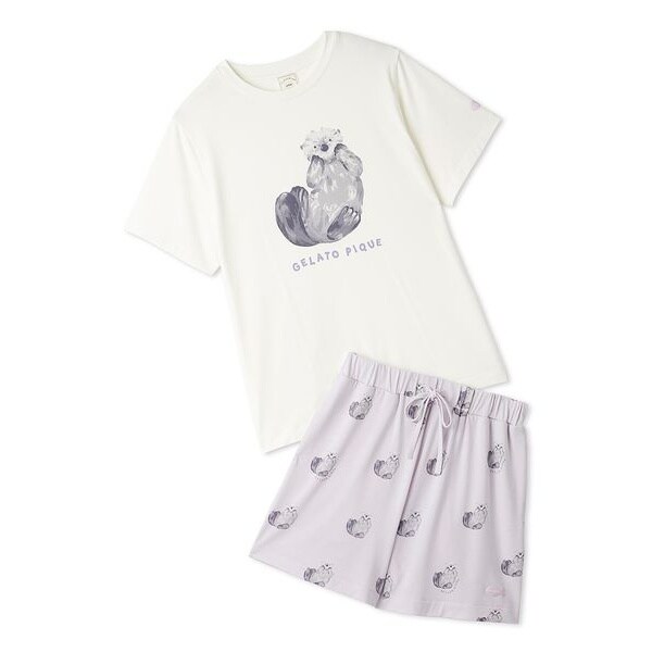 ONLINE限定】【接触冷感】シーアニマル柄ワンポイントTシャツ&ショート