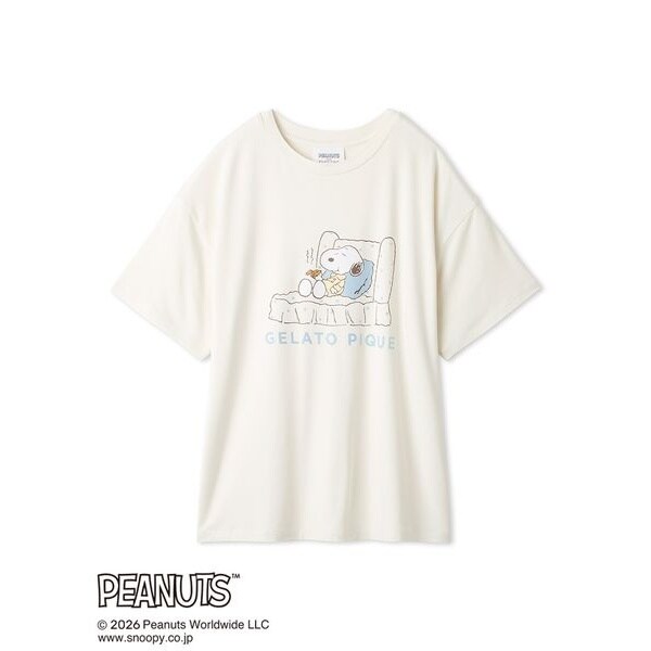 PEANUTS】【接触冷感】ワンポイントTシャツ | ジェラート ピケ(gelato