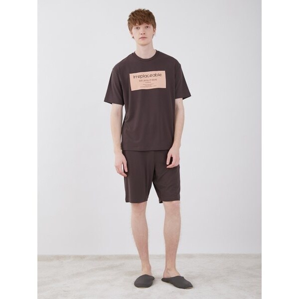 ONLINE限定】【HOMME】ワンポイントロゴTシャツ ハーフパンツ巾着 