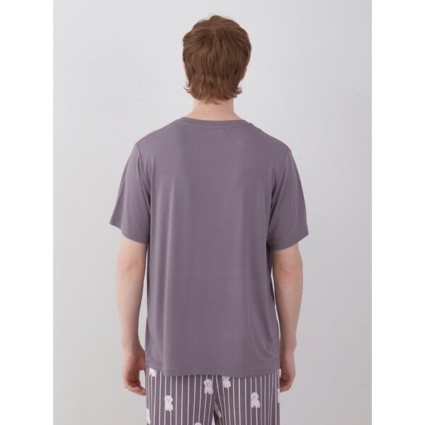 接触冷感】【ONLINE限定】【HOMME】ビションフリーゼ柄Tシャツ