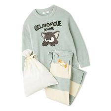 接触冷感】【ONLINE限定】【HOMME】ビションフリーゼ柄Tシャツ&ロング 