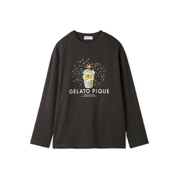 HOMME】インレーソフトクリームベアプリントロンT | ジェラート