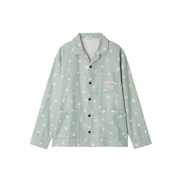 【接触冷感】【ONLINE限定】ビションフリーゼ柄Tシャツ&ロングパンツセット 接触冷感】【ONLINE限定】【HOMME】ビションフリーゼ柄Tシャツ
