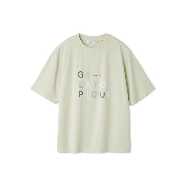 最終値下げ 接触冷感 COOLレーヨンデザートロゴTシャツ＆ショートパンツ gelato pique パジャマ ルームウェア 「接触冷感」COOLレーヨン