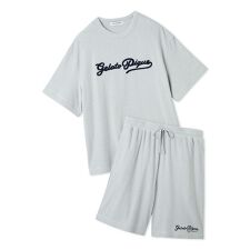 【ONLINE限定】【HOMME】パイルロゴ刺繍Tシャツ&ハーフパンツ