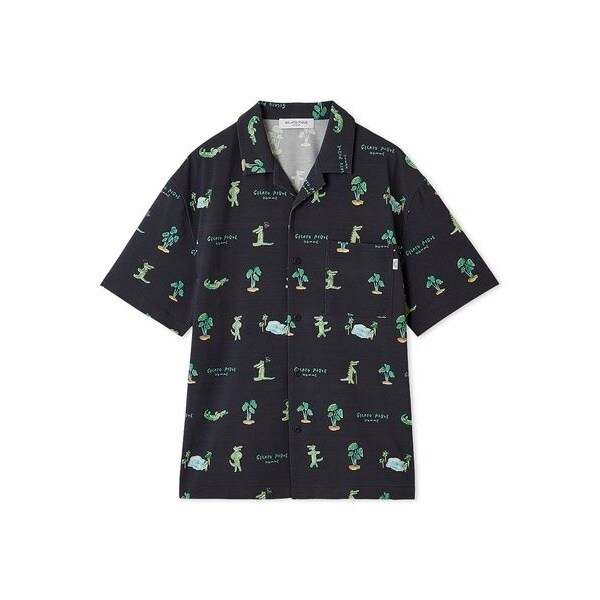 HOMME】【接触冷感】レーヨン夏祭りプリントTシャツ&トハーフ