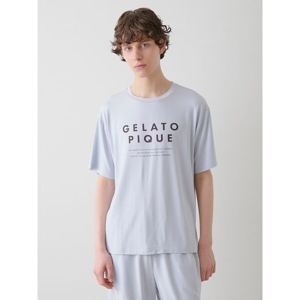 HOMME】【接触冷感】COOLレーヨンデザートロゴTシャツ
