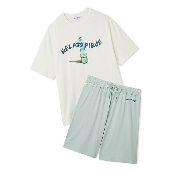 【楽天ランキング1位】 HOMME】【接触冷感】レーヨン夏祭りプリントTシャツ&トハーフ ルームウェア・パジャマ