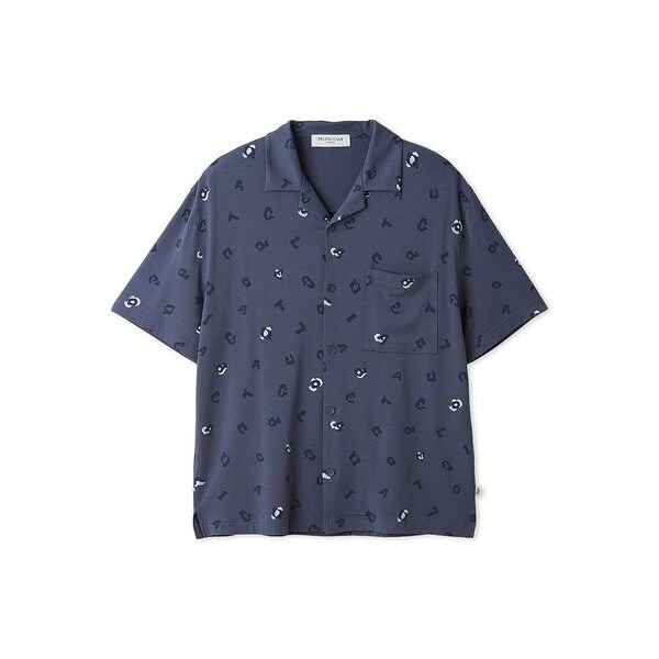 ジェラートピケ　オム　【HOMME】インレイスターロゴロンT ネイビー　長袖　M HOMME】レオパード総柄シャツ | ジェラート ピケ オム(GELATO