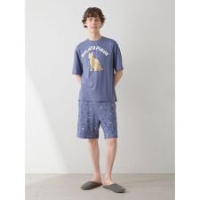【HOMME】レオパード総柄ハーフパンツ