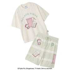 【ドラえもん】【メンズ】ジャガードプルオーバー&ハーフパンツセット