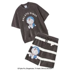 【ドラえもん】【メンズ】ジャガードプルオーバー&ハーフパンツセット | ジェラート ピケ オム(GELATO PIQUE HOMME)