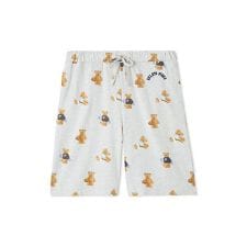 【HOMME】スポーティーベア総柄ハーフパンツ