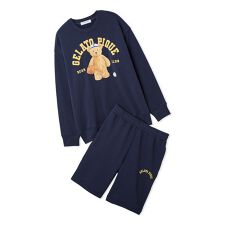 【ONLINE限定】【HOMME】スポーティーベア裏毛プルオーバー＆裏毛ハーフパンツセット
