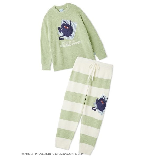 ベビモコプルオーバー&ボーダーロングパンツセット ドラゴンクエスト】【メンズ】ベビモコプルオーバー&ボーダー