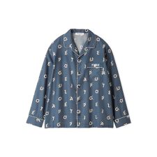 【HOMME】スターロゴ総柄プリントシャツ