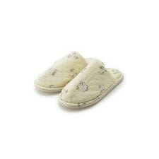 【HOMME】スターロゴ総柄キルティングルームシューズ