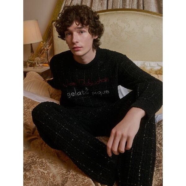 新品gelatopiqué【JOEL ROBUCHON】ツイードモコロングパンツ JOEL ROBUCHON】ツイードモコロングパンツ(ロングパンツ)｜ルーム