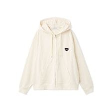 【HOMME】裏毛ハートロゴ刺繍パーカ