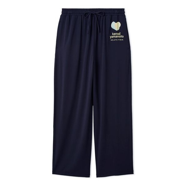 【kansai yamamoto】【メンズ】ワンポイントレーヨンロゴロングパンツ