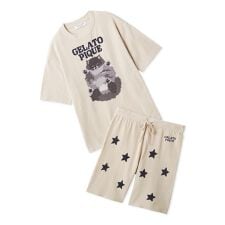 【ONLINE限定】【HOMME】ドッグジャガードプルオーバー&ハーフパンツセット