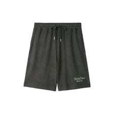 【HOMME】【接触冷感】パイルワンポイントロゴ刺繍ハーフパンツ