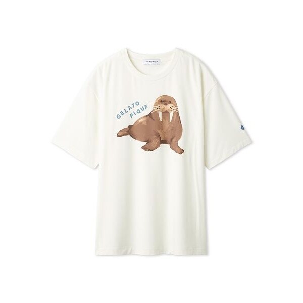 HOMME】【接触冷感】シーアニマル柄ワンポイントTシャツ | ジェラート