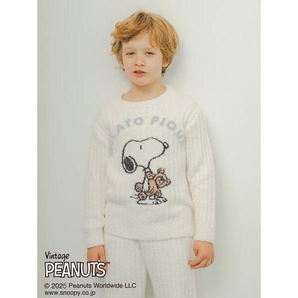 ＊限定1点【PEANUTS】 SNOOPY BEAR ジャガードプルオーバー ジェラートピケ gelato pique 【PEANUTS】【ONLINE限定】SNOOPY