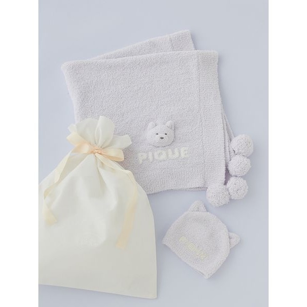 GELATO PIQUE キャバリア柄ブランケット　箱ラッピング済 ジェラートピケ SLEEPING DOG ジャガードブランケット